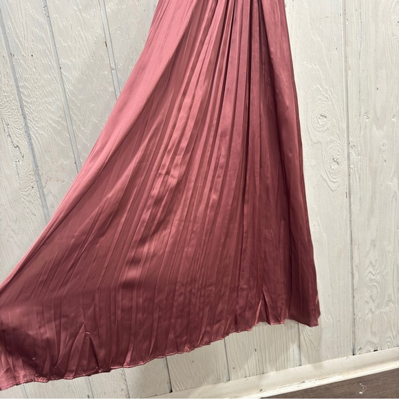 ZARA SS21 SATIN EFFECT MIDI CUT OUT DRESS MARSALA size S - Picture 7 of 10